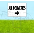 thumbnail image 1 of All Deliveries Right (18" x 24") Yard Sign, Includes Metal Step Stake, 1 of 6