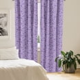 thumbnail image 3 of Ambesonne Mauve Window Curtains, Abstract Fractal Circles, Each 28" W x 63" L, Violet White, 3 of 5