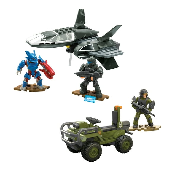 Ensemble Halo MEGA – coffret Wombat ODST en soutien (129 pièces) et coffret Véhicule Mongoose FLEETCOM (79 pièces)