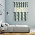 thumbnail image 6 of Rugby Sport Kitchen Curtains Valances and Tiers Set of 3 Vintage Dark Green White Striped Classic Abstract Tier Curtains and Valance with Rod Pocket for Small Windows, 27.5"x36", 6 of 9