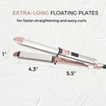 thumbnail image 3 of Rozamor Professional Flat Iron Hair Straightener, Titanium Ionic Hair Straightening, Fast Heating Hair Tools, Pink 2 in 1 Dual Voltage Hair Straightener Curler for All Hairstyles, 3 of 7