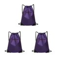 thumbnail image 3 of VONKY Portable Nylon Drawstring Bag Sack Beach Gym Backpack Shoes Bags Convenient and Versatile Purple 3Set, 3 of 6