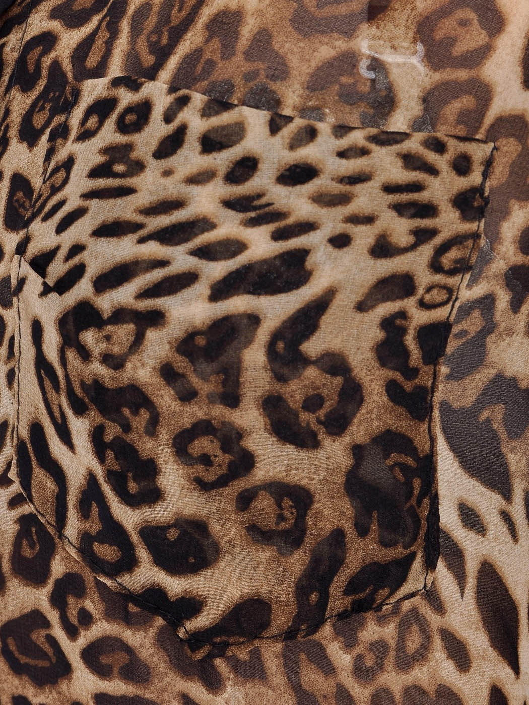 sheer leopard print long sleeve top