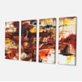 thumbnail image 2 of Taches Rouges et Jaunes Aquarelle - Grande Œuvre d'Art sur Toile Abstraite, 2 of 3