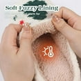 thumbnail image 5 of CHICVOMEY Christmas Slippers for Women Men Cute Cartoon Winter Soft Cozy Home Non-Slip Soft Plush Slip-on Wool Lined House Shoes, 5 of 10