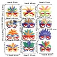 thumbnail image 3 of SIfdSeng Get it Fast Mardi Spectacle Frame Dress up New Mexican Mardi Eyeglasses Decoration Masquerade Dress up Party Supplies Colorful Feather Frames, 3 of 9