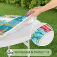 thumbnail image 5 of Pioneer Flower Floral Print Pattern Round Fitted Tablecloth with Elastic Edge,Dining Table Cover Waterproof,Outdoor Round Tablecloth for Camping,Dining,Indoor and Outdoor, 5 of 7