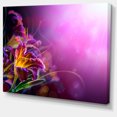 thumbnail image 2 of Fleurs sur Fond Violet - Impression d'Art Floral sur Toile, 2 of 4
