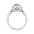 thumbnail image 2 of Empire Jewelry 2 Ct Round Lab Diamond Halo Engagement Ring - 14K White Gold Plated Rings - Ideal for Weddings and Anniversaries - Beautiful Gift for Her with Classic Prong Setting Rings for Her, 2 of 3
