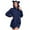 Navy, variant on 2025 Charella Women's Fuzzy Hooded Pullover Coat Soft Winter Warm Fleece Sweatshirt Navy,L