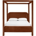 thumbnail image 3 of Meridian Furniture Lit Grand Rembourré en Velours Cognac Salina, 3 of 11