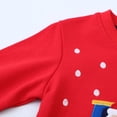 thumbnail image 2 of HILEELANG Toddler Boy Sweatshirts Red Christmas Cotton Casual Crewneck Santa Claus Applique Pullover Tops Sweater Shirts 2T, 2 of 5