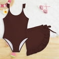 thumbnail image 4 of Shachafan Girls Piece Swimsuit With Skirt Solid Color Two Piece Bathing For Toddler Kids 3 Print, 4 of 7