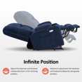 thumbnail image 6 of MCombo Large Dual Motor Power Lift Recliner Chair Sofa with Massage and Heat for Big Elderly People, Infinite Position, USB Ports, Fabric R7891 (Large-Wide, Navy Blue), 6 of 9