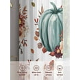 thumbnail image 2 of Green Orange Pumpkins Fall Sheer Curtains 63 Inch Length 2 Panels Set, Semi Transparent Voile Rod Pocket Curtains for Living Dining Room Bedroom Drapes Botanical Thanksgiving, 2 of 8