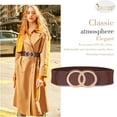 thumbnail image 2 of Women Stretchy Wide Waist Belts, Ladies Elastic Belt for Dresses Double Ring Buckle, 2 of 7