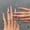 Coffin Nude Rose Garden, variant on Christmas Decoration Fofosbeauty 24pcs Press on False Nails, Long Coffin Fake Nails, Half V Red Snow French