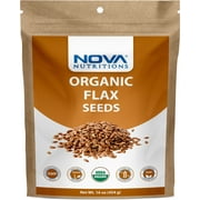 Nova Nutritions Certified Organic Whole Flax Seeds 16 OZ (454 gm)…