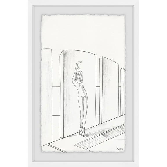 Parvez Taj 'Lazy by the Pool' Framed Painting Print 30 x 45