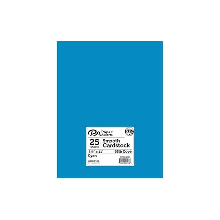 UPC: 0740512851768 | Paper Accents Cardstock 8.5 x 11  Smooth 65lb Cyan 25pc