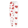 thumbnail image 4 of Rovga Women Pants Valentine's Day Love Heart Printed Bottom Sweatpants Pockets High Waist Sporty Gym Fit Jogger Trousers Classic Streetwear, 4 of 4