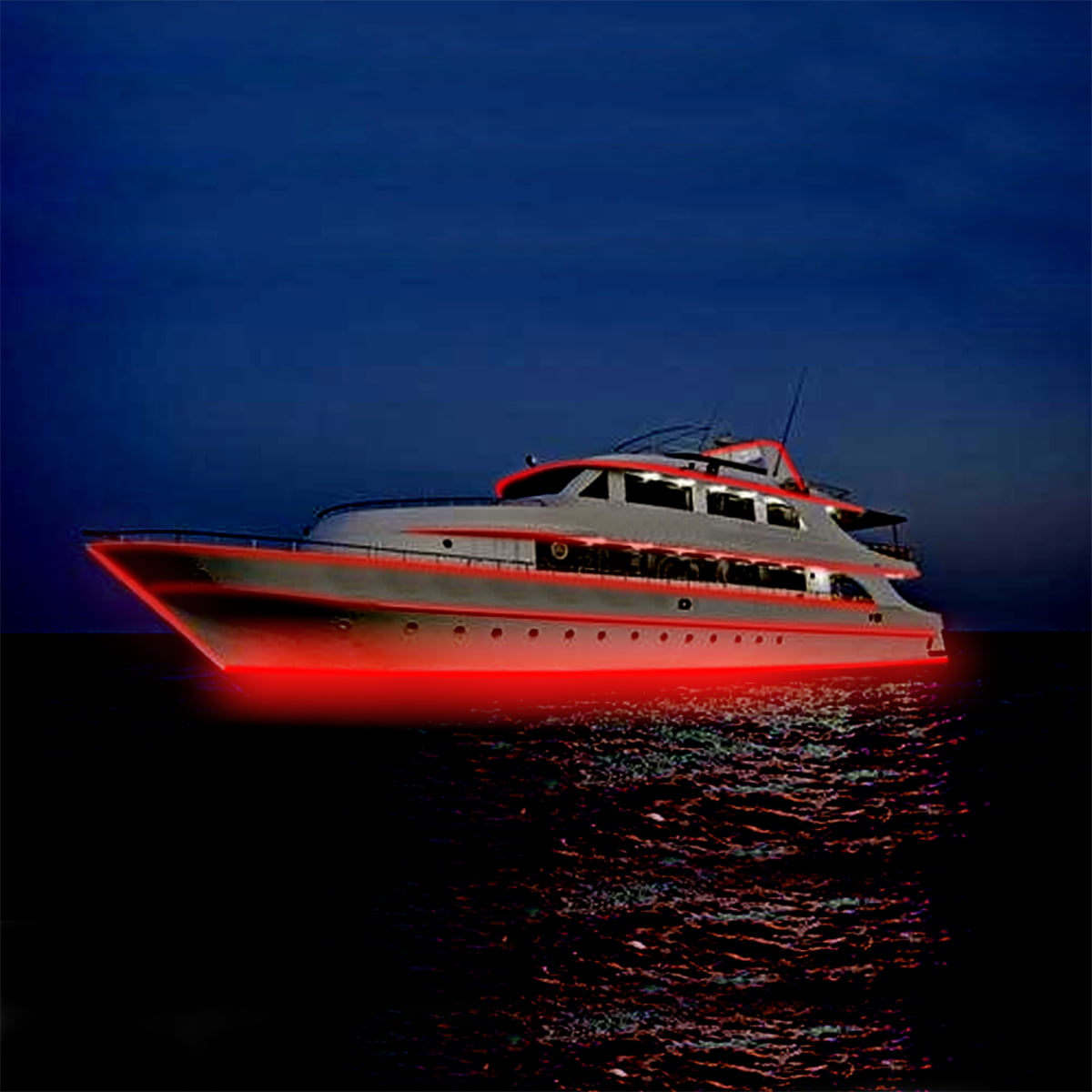 12V Blue LED Strip Light Night Fishing Boat PCB waterproof IP68 5M