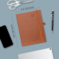 thumbnail image 3 of POPRUN Monthly Planner 2027-2028, 6.5" x 8.5" (Jan 27-Jun 28), 18 Month Calendar Book with Pocket & Monthly Tabs, Leather Softcover, Night Sky Blue, 3 of 9