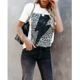 thumbnail image 5 of Anbech Women Lightning Leopard Tshirt Graphic Tee Shirts Tops, 5 of 5