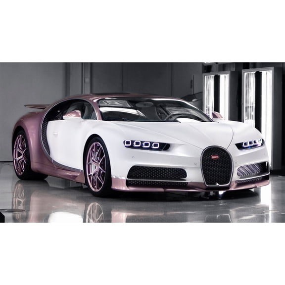 2021 Bugatti Chiron Sport Alice - 12x18 Inch Laminated Poster - Stunning Detail and Bold Colors