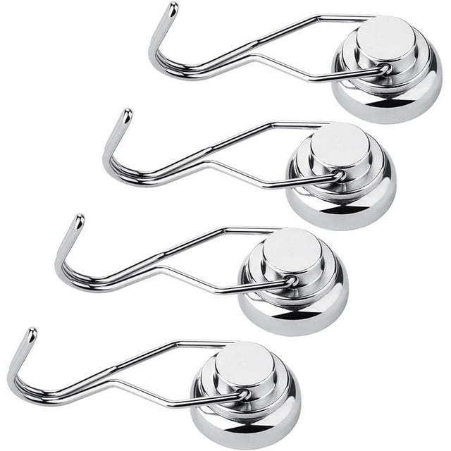 facefd 4PCS Magnetic Hooks 360 Degree Rotation Hooks for Home Kitchen Office Garage Outdoor Hanging