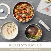 Koch Systeme CS Stainless Steel Cookware Set 7pcs with Detachable Handle