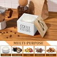 thumbnail image 5 of Tzdxfgl Wood Coffee Filter Holder with Lid for Counter, Large Coffee Pod Storage Container Coffee Bar Decor, White, 5 of 11