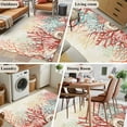 thumbnail image 5 of Red Coral Coastal Area Rugs 3'x5', Small Throw Rugs for Living Room Bedroom, Summer Beach Ocean Shells Starfish Turtle Indoor Outdoor Rug Non-Slip Low Pile Carpet Runner Reversible Floor Mats, 5 of 8