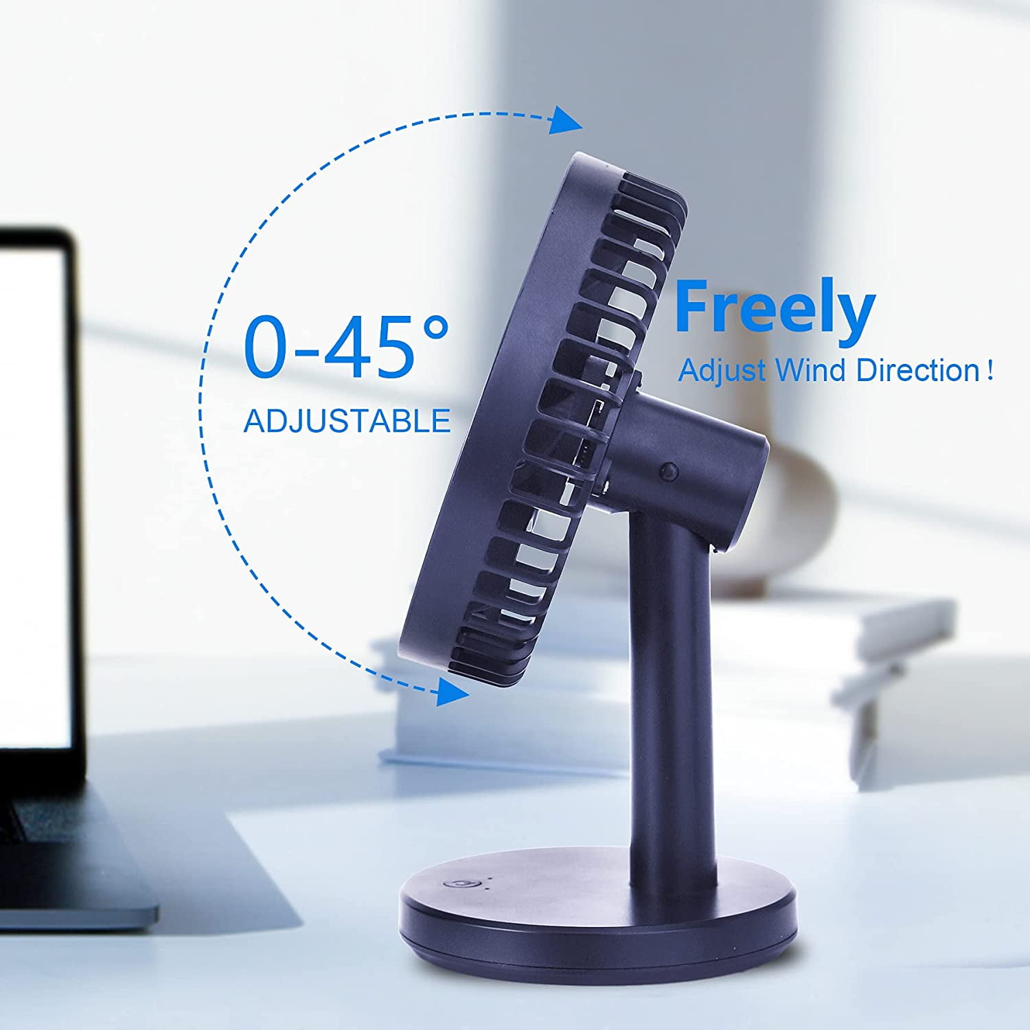 White Small Desk Fan,5.5 Inch Personal USB Fan,with 3 Speeds,2000mah Battery,45° Adjustment,Mini Table Fan for Office Home Bedroom Desktop White Small Desk Fan,5.5 Inch Personal USB Fan,with 3 Speeds,2000mah Battery,45° Adjustment,Mini Table Fan for Office Home Bedroom Desktop