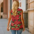 thumbnail image 5 of Uorisanigo Poinsettia Christmas Women's Suit Vest Open Front Women's Sleeveless Vest Blazer V Neck Blazer Vests Elegant Outerwear Size 4XL, 5 of 7