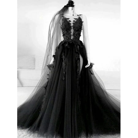 

2021 New Arrivals Sale Gothic Vintage Black Wedding Dress 2020 Lace Vestidos De Novia High Neck Mermaid Dress Long Sleeve Little Black Dress
