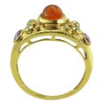 thumbnail image 4 of 1.85 Ctw Carnelian Pink Tourmaline 925 Sterling Silver Women Three Stone Ring Size US- 7.5, 4 of 8
