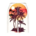 thumbnail image 5 of Blczomt Summer Men Shorts Casual Beach Hawaiian Print Drawstring Brown Elastic Waist Vacation Mens Shorts,L, 5 of 5