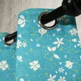 thumbnail image 3 of Ambesonne Floral Grommet Curtain, Swirled Stalks Foliage, 50" x 108", Green Blue White, 3 of 6
