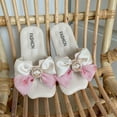 thumbnail image 6 of SERTG Kids Shoes Summer Pearl and Bow Leather Flops Indoor Slippers Versatile Sweet Casual Beach Sandals for Girls Daily Wear and Outdoor Play Comfortable Footwear for Warm Weather(Pink#1,8-10 Years), 6 of 6