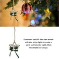 thumbnail image 4 of Handmade Unique Pine Cone Christmas Hanging Decorative Wreath,  Twine and Polyester, DIY Star String Lights, Multifunctional Room Decorations, 4 of 8