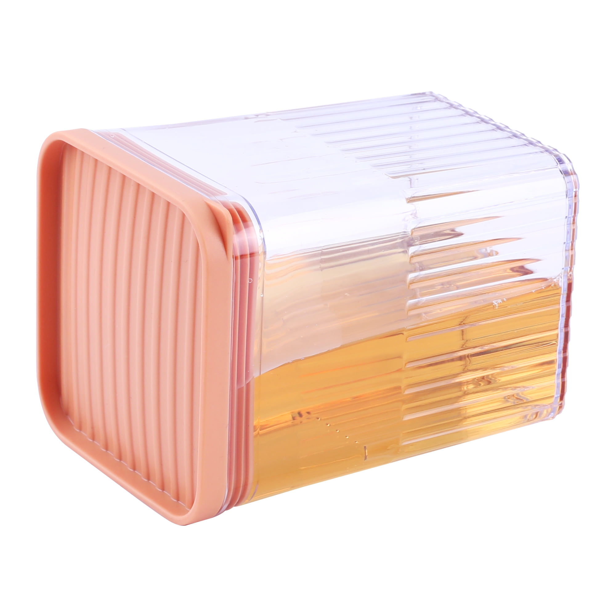 Unique Bargains 5 Pcs Airtight Food Storage Containers for Pantry Organization 20 oz Light Orange