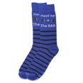 thumbnail image 2 of MeMoi Men's Meet Me at the Bar Bamboo Blend Novelty Crew Sock - Mens - Male, 10-13, Royal Blue, 2 of 3