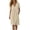 Khaki, variant on Women's V-Neck Short Sleeve Loose Fit Casual Shift Midi Dresses with Pockets for Women Everyday & Vacation Wear