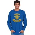 thumbnail image 4 of Cool Trophy Husband Number 1 Hubby Men's Big & Tall Long Sleeve Graphic Tee Brisco Brands 3X, 4 of 5