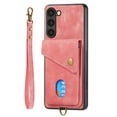 thumbnail image 5 of Nalacover for Samsung A14 5G, Slim Case Wallet with Credit Card Holder, Back Flip Premium Leather Magnetic Clasp Kickstand Wirst Hand Strap Shockproof Cover for Samsung Galaxy A14 5G, Pink, 5 of 7
