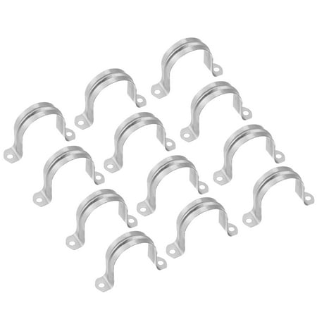 

Uxcell Rigid Pipe Strap 1 5/8 Inch (40mm) 2 Holes U Bracket Carbon Steel Tension Tube Clip Clamp 12 Pack