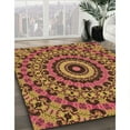 thumbnail image 2 of Ahgly Company Indoor Square Patterned Carrot Orange Area Rugs, 5' Square, 2 of 6