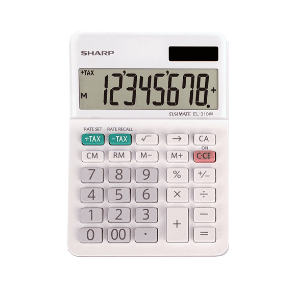 SHARP EL310W 8-Digit Desktop Calculator