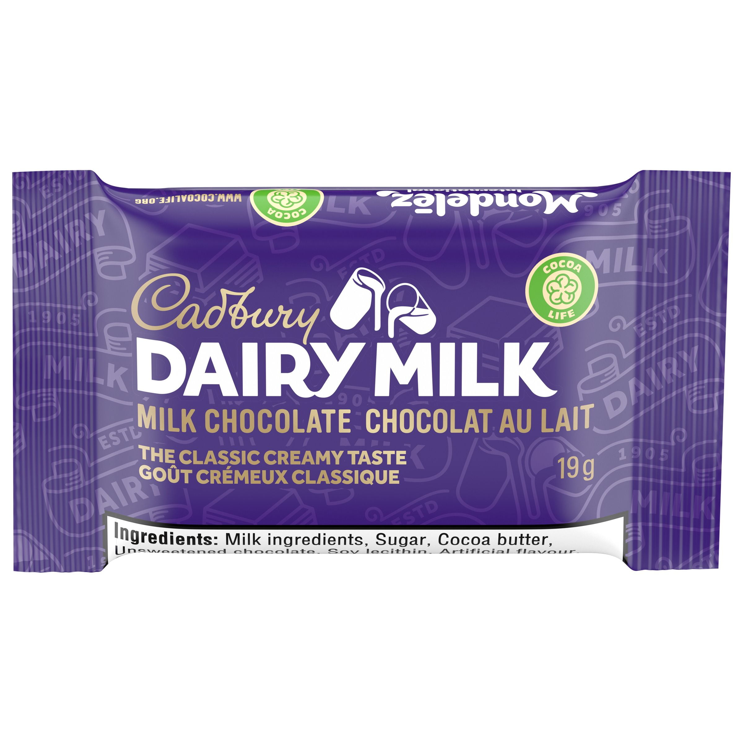 Cadbury Dairy Milk Chocolat Au Lait, 19 Unités, 361 g